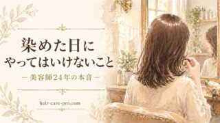染めた日にやってはいけないこと【美容師24年が現場の本音で語ります】 