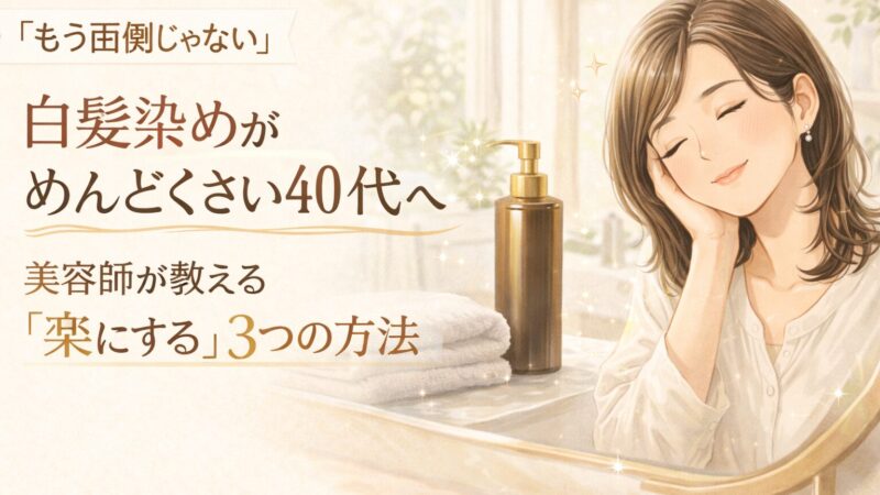 白髪染めをやめたい40代へ｜美容師が教える「やめ時」と後悔しない移行プラン 