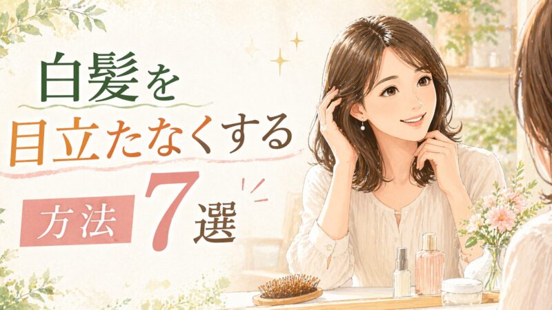 白髪を目立たなくする方法7選｜現役美容師が教える今日からできる対策 