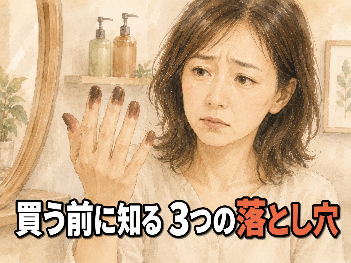買う前に知る3つの落とし穴|指先が黒くなった40代女性