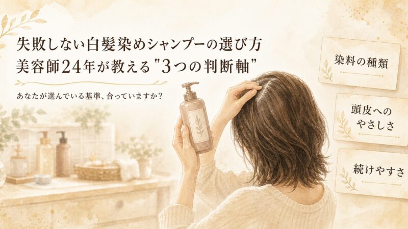 白髪染めシャンプーの選び方｜現役美容師が失敗しないポイントを解説 