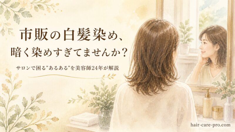 市販の白髪染め、暗く染めすぎてませんか？｜サロンで困る”あるある”を美容師が解説