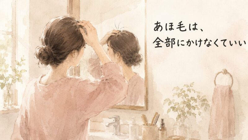 40代のあほ毛は治らない？更年期と加齢で増える本当の理由を美容師が解説 