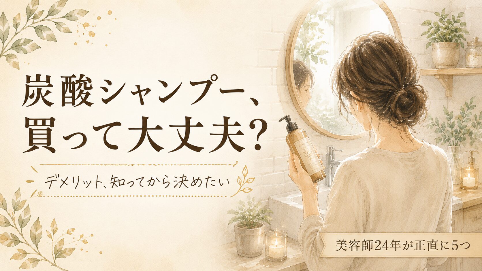 炭酸シャンプーのデメリットを知ってから決めたい40代女性のアイキャッチ